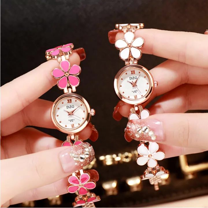 Gravitational wave Fashion Rhinestone Flower Round Dial Analog Quartz  Bracelet Watch for women Gift Lazada PH