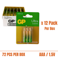 GP Battery - Ultra Alkaline Battery / Greencell Extra Heavy Duty. 