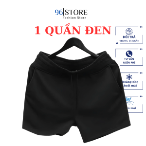 Combo 3 Quần đùi Nam Nữ basic vải da cá coton  Thoáng mát đi chơi du lịch đi biển QTS02