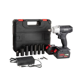 MANSOON Cordless Impact Wrench Impact Baterai Mesin Bor Untuk Baut Mobil 2 Baterai Impek Baterai Kunci Impact 260Nm 3200rpm