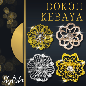 Dokoh Kerongsang Pin Brooch Baju Kebaya Kurung Kebarung Tudung Dewasa Gold Silver Raya Nikah