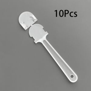 FUNG 10Pcs Transparent Hand Fan Handle Mini Portable Kindergarten Fan Handle Fan Accessories Practical Graffiti Fan Handle Fan