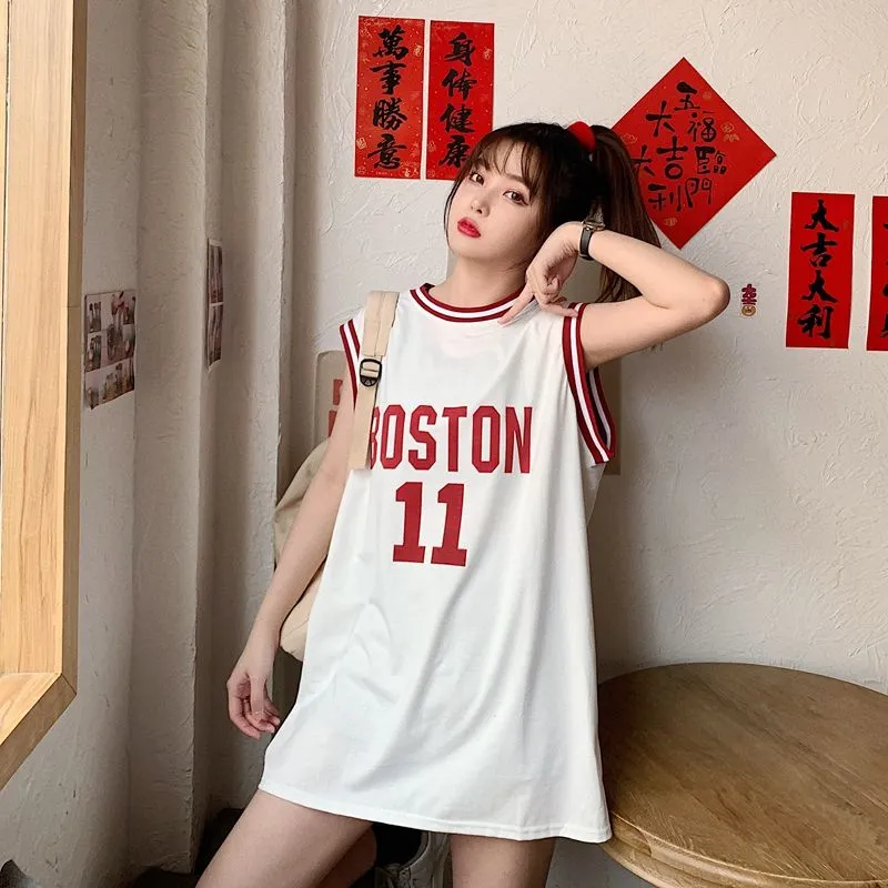 TOFASHIONS Basketball Shirt Women Vest Oversize Sportswear Korean