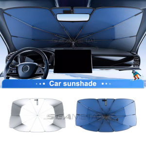 SEAMETAL Car Sunshade for Windshield Foldable Car Sunshade Umbrella Universal Sunscreen Insulation Retractable Portable UV Protection