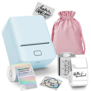 KAYSION Inkless Label Printer Barcode Food Label Clothing Tag Thermal Sticker Small Photo Printer Supermarket Commercial Portable Label Maker APP/CP Wireless