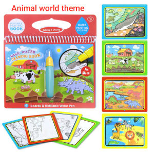 Water Coloring Books with Drawing Pen Painting Board Travel Toys for Toddlers Kids
