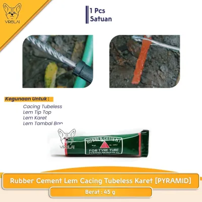 [ODOL 40 g / KALENG 90 g] Rubber Cement Lem Cacing Tubeless Karet Tambal Tip Top [PYRAMID]