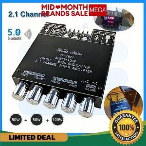 DIY ZK-TB21 2.1 Channel Bluetooth Audio Amplifier 160W*2+220W TDA7498E Module para sa Kotse at Bahay