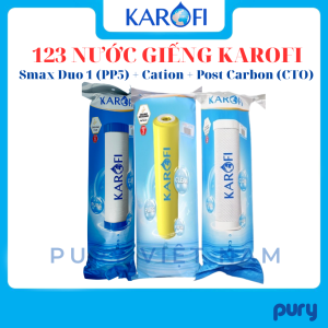Bộ 3 Lõi Lọc Nước Giếng Karofi 123 Chính Hãng