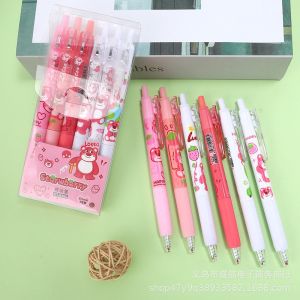 Kawaii Sanrio Kuromi Cinnamoroll ชุดปากกาเจล 0.5 มม. ลายการ์ตูนเฮลโลคิตตีน่ารัก สีดํา เครื่องเขียน สําหรับนักเรียน ของขวัญ 6 ชิ้น ต่อชุด