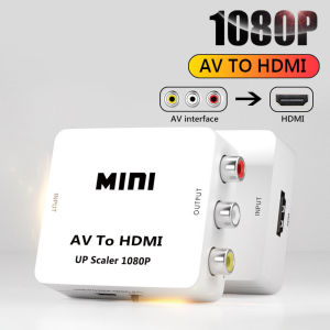 1080P HDMI To AV Scaler Adapter Compatible Video Converter Box Adapter HDMI to RCA AV/CVBS L/R Mini HD Video Converter