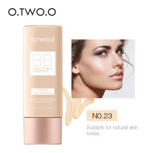 O.TWO.O BB Cream with Sunscreen Natural Whitening Cream Waterproof Makeup Base Liquid Foundation White Professional Oil-control BB Cream Foundation Cosmetics 4 colors