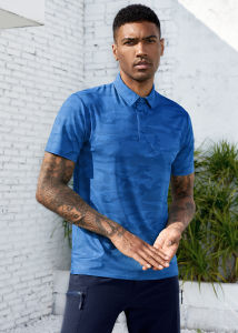 Men’s Summer Camouflage Golf T-Shirts Moisture Wicking Short Sleeve Quick Dry Fit Golf Polo Shirts