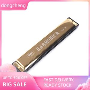 dongcheng 24 Hole Key Of C Play Harmonica Tremolo Harmonica Mouth Organ Double Row Blues