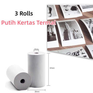 Mini Thermal Printer Bluetooth Mini Pocket Printer Wireless Label Maker Printer Label Tanpa Tinta Termal Printer Inkless Label Maker  Mini Foto Gambar Untuk Android iOS DIY Picture Photo Label Memo Receipt Paper with USB for Phone PC