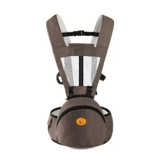 SEETE For Newborn Breastfeeding Breathable Newborn Front Holding Horizontal Holding Type With Storage Pocket With Seat Baby Back Towel Baby Wrap Carrier Infant Backpacks Newborn Sling Wrap