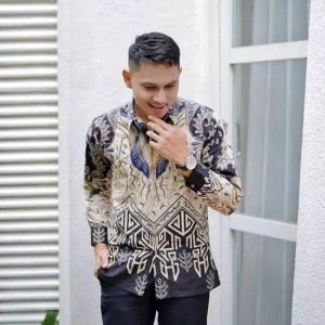 Kemeja Formal Batik Pria Dewasa Lengan Panjang