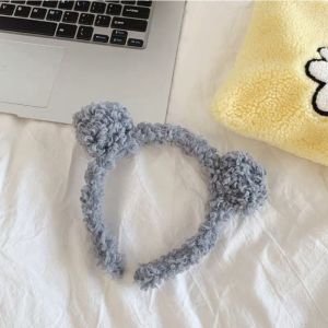 Bando Bandana Scrunchie Scrunchy Karakter Telinga Beruang Bear Bulu Wanita Cewek Korea Korean Style Kekinian Handuk Aksesoris Rambut Murah