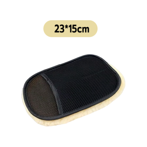 ถุงมือล้างรถ ถุงมือล้างรถขนแกะ 23*15cm ขนนุ่มหนาพิเศษ  เช็ดรถ ฟองน้ำล้างรถ ไม่ทำให้รถเสียหาย ไม่เป็นขุย