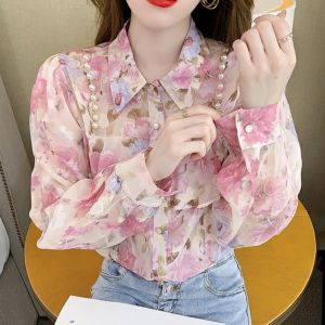 Baju Atasan Wanita Import Premium Blouse korean Style Kekinian Motif Terbaru 7843 Pjg Elinda