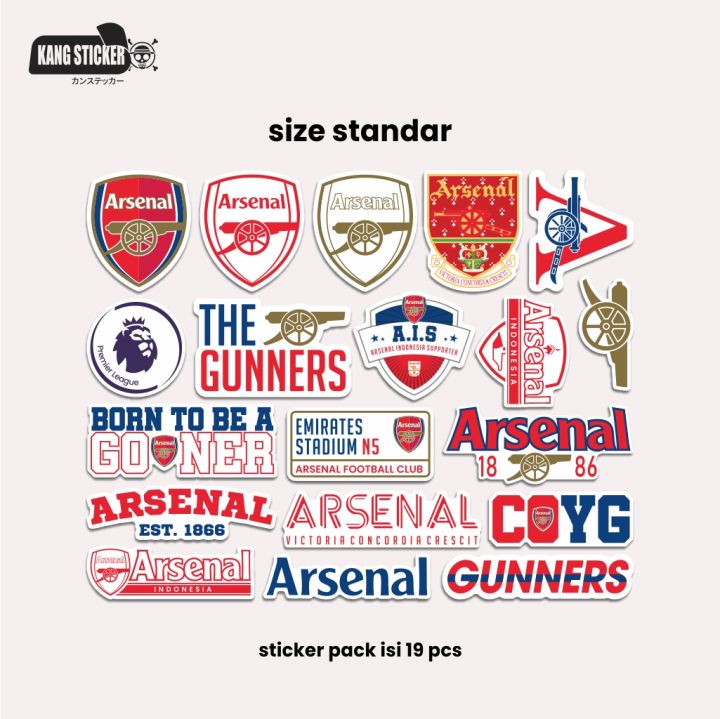 STICKER PACK ARSENAL ISI 19PCS - PREMIUM STICKER - WATERPROOF | Lazada ...
