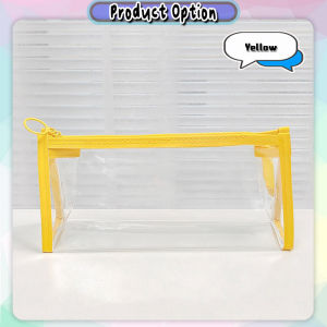 [LBH] Transparent Triangle Pencil Case Stationery Pouch Cosmetic Toiletries Bag 透明铅笔袋 Kotak Pensel - ST48