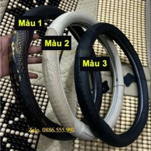 Bọc vô lăng vô lăng da thật vô lăng da cá sấu bọc tay lái bao tay lái bọc vô lăng ô tô 100% da thật