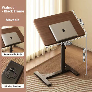 [SG STOCK] Movable lifting bedside table Bedroom home desk student writing Computer desk Standing workbench desk