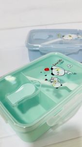 กล่องใส่อาหาร  กล่องข้าวพกพา กล่องข้าว กล่องใส่อาหารพลาสติก  ฝาปิดแน่น คละสี สำหรับเด็ก