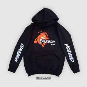 Hoodie Cirebon Jeh Kota Udang Gunung Jati Sweater Cirebon Kaos Cirebon - CIREBON UDANG HITAM