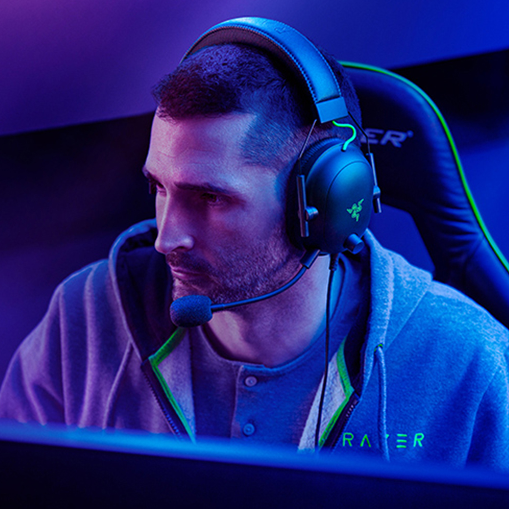 RAZER BlackShark V2 Multi-Platform Wired Esports Headset with HyperClear Cardioid Mic With USB Sound Card Gaming Headphones