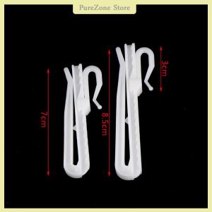 [PureZone] 10Pcs Curtain Hanging Hooks Ring Window White Plastic Curtain Hook For Home Office Curtain Accessories 7cm 8.5cm