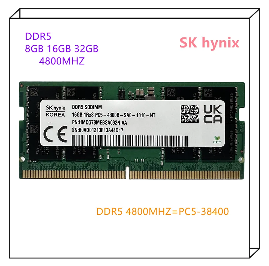 SK hynix DDR5 UDIMM 8GB PC5-4800 2枚セット Free shipping】SK Hynix