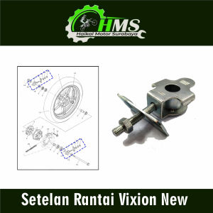 Setelan Rantai Vixion New (Harga Per 1 PCS) - Stelan Rante Anting Anting Chain Adjuster + Plat