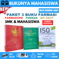 PAKET 3 BUKU FARMASI DASAR FARMAKOPE INDONESIA EDISI 3 FORMULARIUM NASIONAL FORNAS ISO OBAT FARMAKOPE 3 FARMAKOPE 4 FARMAKOPE 5 FARMAKOPE 6 FARMAKOPE EDISI 6 ILMU RESEP ILMU MERACIK OBAT IMO KIMIA ORGANIK FARMAKOLOGI DASAR MIMS UKAI EXPERT PHARMACIST ISO. 