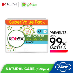 Kotex Natural Care  Maxi Wing Anti-Bacteria 24cm (16s X 3 Pack)