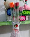 BUKET BUNGA MAWAR JINGGA 1 TANGKAI FLANEL ORANGE ROSE BUCKET PLASTIK HADIAH GIFT PALING MURAH. 