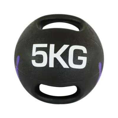 Rubber Medicine Ball with Handle 5KG
