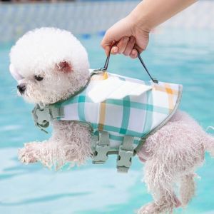 OUTOPEN Adjustable Dog Life Jacket Bee/Dinosaur Shape Cartoon Dog Swimsuit Pet Life Vest High Buoyancy Pet Swim Vest Pool Party
