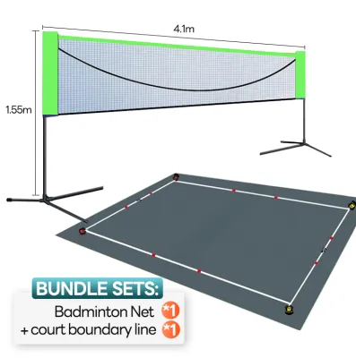 Folding Badminton Net Set With Stand and Carry Bag Professional Training Easy Setup Volleyball Tennis Badminton Net