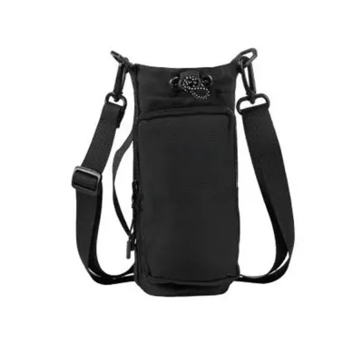 Luciaq water bottle bag Large Capacity Water Bottle Crossbody Bag Front Pocket Adjustable Shoulder Strap Thermos Bottle Holder Portable Drawstring Cup Sleeve Pouch Outdoor Sports