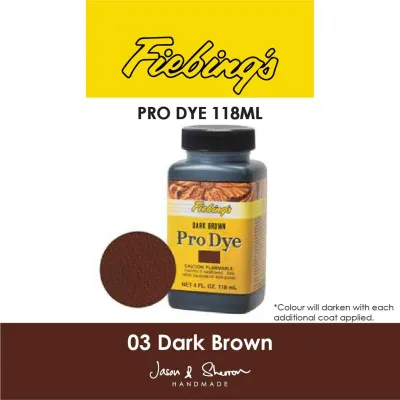 Fiebings Leather Pro Dye For Dyeing of Vegetable Tanned Leather Bags Sofas Shoes [FREE WOOL DAUBER]