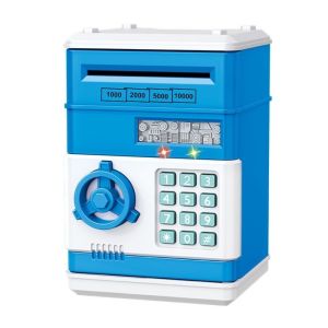 VERIDIAI Electronic Lock Kids Electronic Money Safe Box Digital Keypad LED Display Children Saving Pot Educational Toy Battery Operated Electronic Save Money Box Children Education