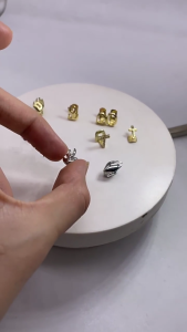 Sophisticated Double Color Barbell Piercing 1.9cm Brass Electroplated Steel Lightweight Design For Comfortable Daily Use