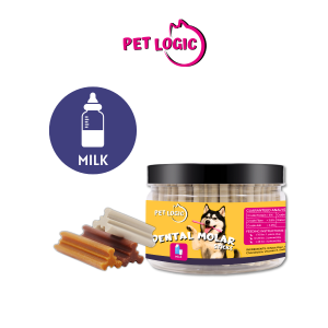 Pet Logic Star Sticks Dental Chews JAR 265g MILK Dog Treats Pet Grooming Oral Care