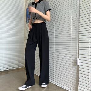 Suit Pants for Women Wide Leg Highwaist Pants for Women Korean Straight Black Pants for Women
