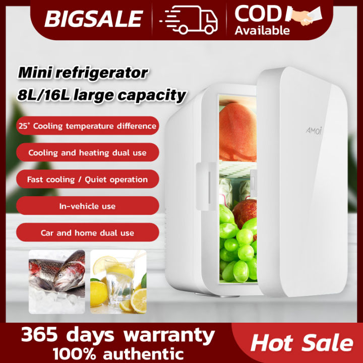 AMOI 8L/16L Portable Refrigerator peti sejuk Mini Fridge Cooler