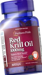 Puritans Pride Red Krill Oil 1000 mg (170 mg Active Omega-3) 1000 mg / 30 Softgels / Item #029546
