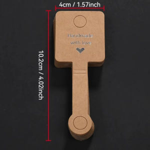 Folded 100PCS Jewelry Display Card Adhesive Bracelet Hang Tag/Earring Necklace Holder Paper/Cardboard Retail Packaging S