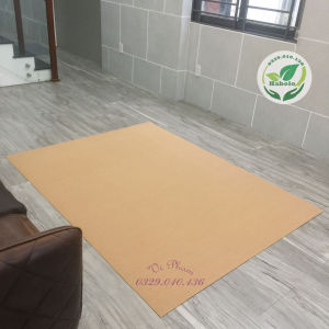 Tấm trải phòng khách thảm lót sàn phòng ngủ màu kem kích thước 2m x 3m Habolo
